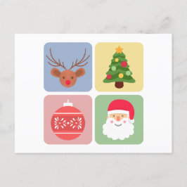 Moderne Weihnachtsfeiertage Gruß auf Postkarte