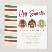 Moderne Weihnachtsfeiertage im Ugly Sweater