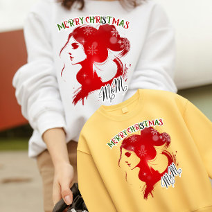 Moderne Weihnachtsfeiertage in der Mama Sweatshirt