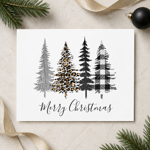 Moderne Weihnachtsfeiertage mit Leopard und Karo