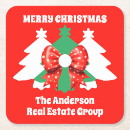 Moderne Weihnachtsfeiertage Rechteckiger Pappuntersetzer