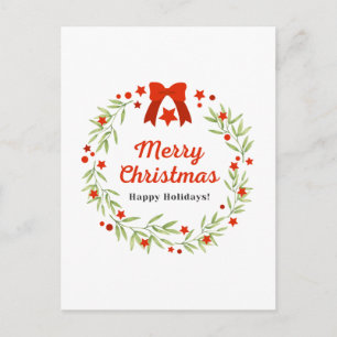 Moderne Weihnachtsferien Postkarte