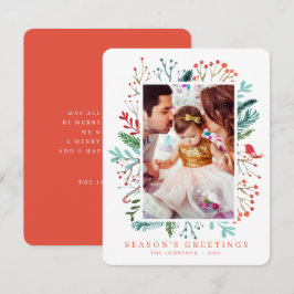 Moderne Weihnachtsfolien Feiertagskarte