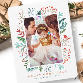 Moderne Weihnachtsfolien Feiertagskarte