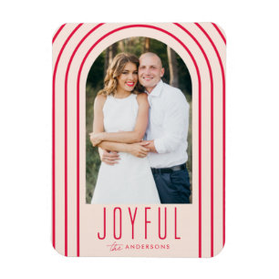 Moderne Weihnachtsfoto mit Blush und Rot Magnet