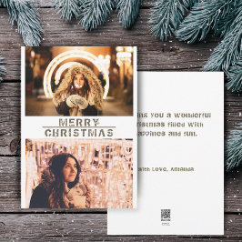 Moderne Weihnachtsfotografie Collage Feiertagskarte