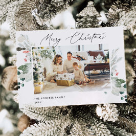 Moderne Weihnachtsfotokarte | Urlaubskarte Einladung