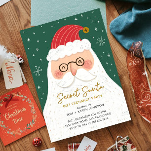 Moderne Weihnachtsgeschenk-Tausch-Aktion Rot & Grü Einladung