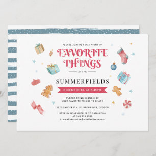 Moderne Weihnachtsgeschenkbörse Einladung