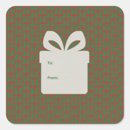 Moderne Weihnachtsgeschenke Design Urlaub Quadratischer Aufkleber