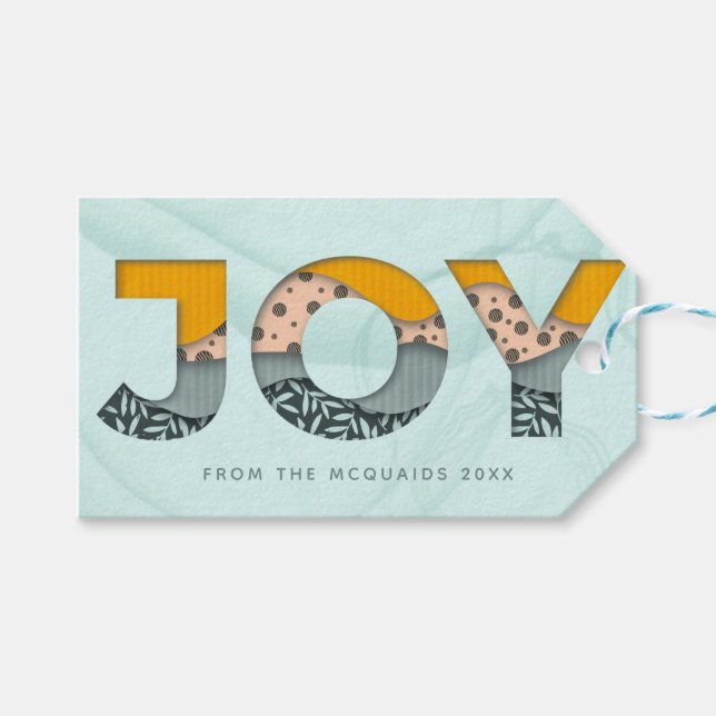Moderne Weihnachtsgeschenke Geschenkanhänger (Vorderseite (Horizontal))