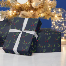 Moderne Weihnachtsgrün Botanisches Berry
