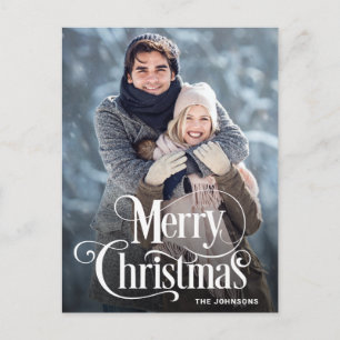 Moderne Weihnachtsgrüße PHOTO Grußpost Postkarte