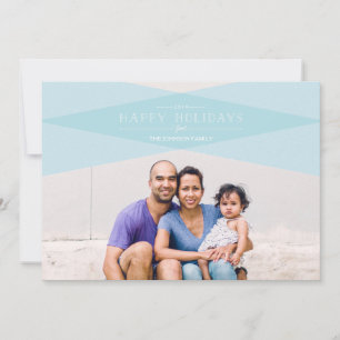 Moderne Weihnachtskarte mit Karomuster Feiertagskarte