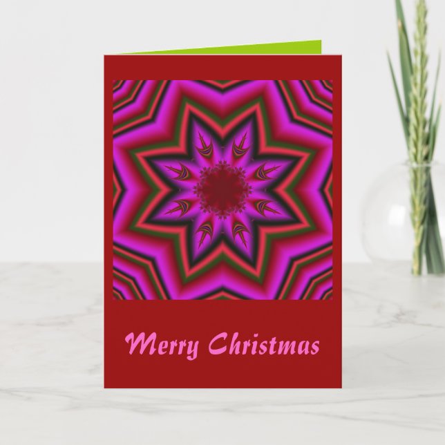 Moderne Weihnachtskarte mit Star Feiertagskarte (Vorderseite)