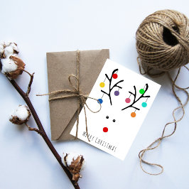 Moderne Weihnachtskarte Whimsical Rentier Feiertagskarte
