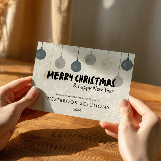 Moderne Weihnachtskarte zur Kundenbindung Dankeskarte