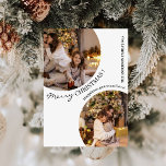Moderne Weihnachtskarten Collage Christmas Foto Einladung<br><div class="desc">Weihnachtskarte mit drei Fotos. Dekorationselemente und schaffen eine Urlaubsatmosphäre. Frohe Weihnachts Weihnachtskarte.</div>