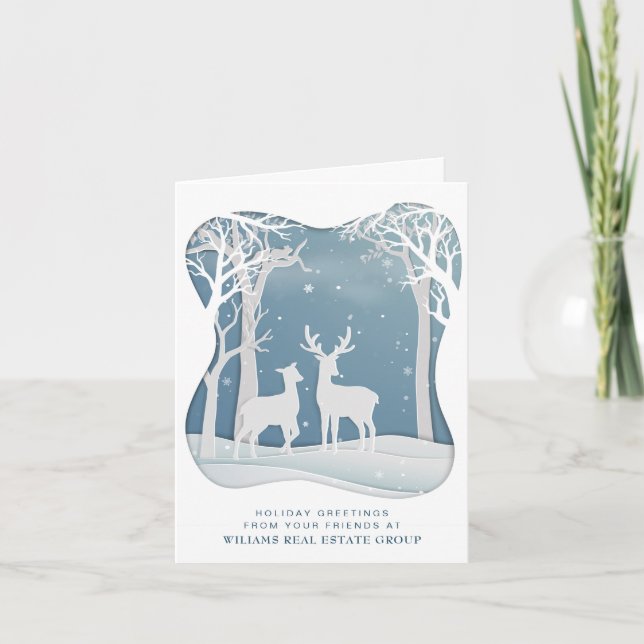 Moderne Weihnachtskomposition Unternehmensgrüße Feiertagskarte (Vorderseite)