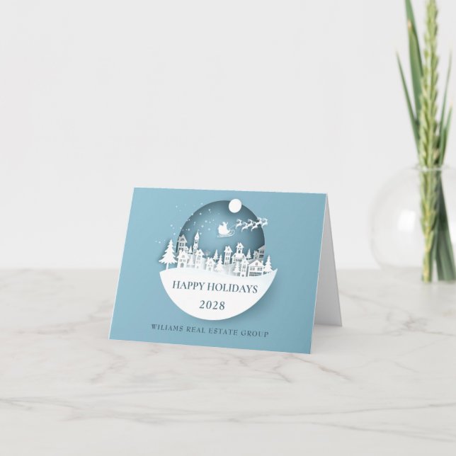 Moderne Weihnachtskomposition Unternehmensgrüße Karte (Vorderseite)