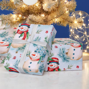 Moderne Weihnachtsmänner Winterbeeren Grün Weihnac Geschenkpapier