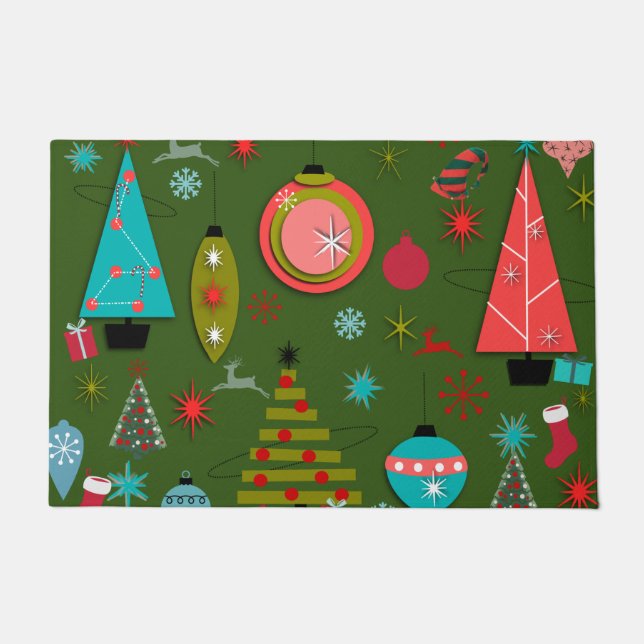 Moderne Weihnachtsmatte aus dem Mittelalter Fußmatte (Vorderseite)
