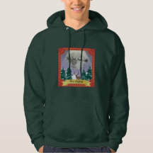 Moderne Weihnachtsnachtsnacht mit Santa Reindeer