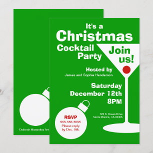 Moderne WeihnachtsParty Einladung