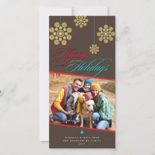 Moderne Weihnachtsschmuck Chic Holiday Foto Card Feiertagskarte