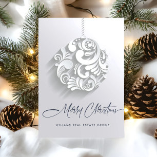 Moderne Weihnachtsschmuck Firmengrüße Feiertagskarte