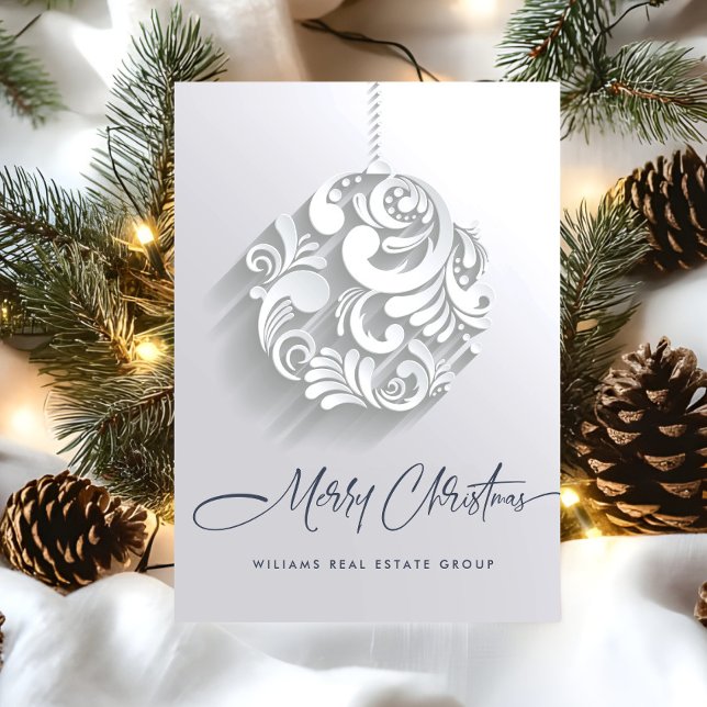 Moderne Weihnachtsschmuck Firmengrüße Feiertagskarte (Von Creator hochgeladen)