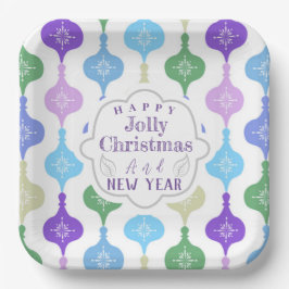 Moderne Weihnachtsschmuck Pappteller