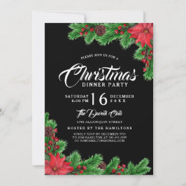 Moderne Weihnachtsschmuck-Party Einladung