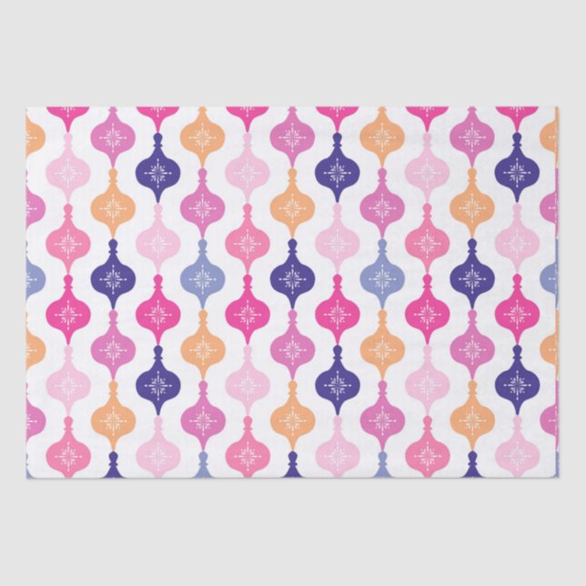 Moderne Weihnachtsschmuck Seidenpapier (Vorderseite)