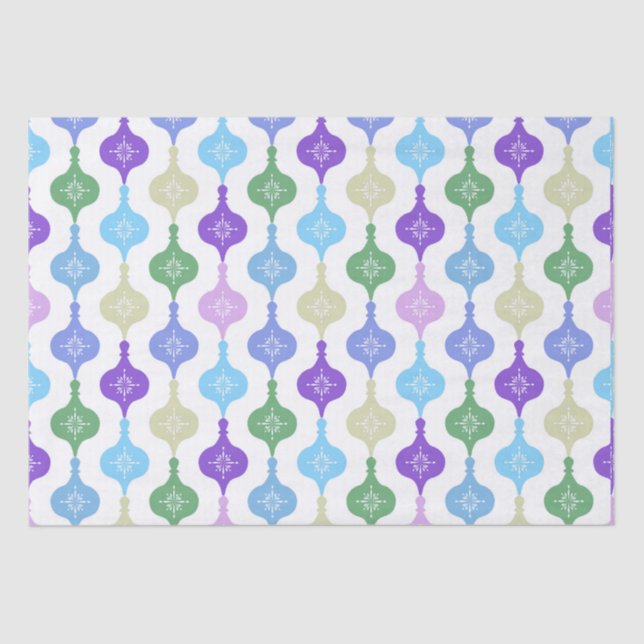 Moderne Weihnachtsschmuck Seidenpapier (Vorderseite)