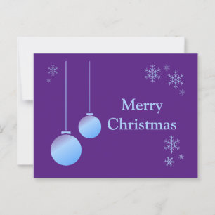 Moderne Weihnachtsschmuck und Schneeflocken Postkarte