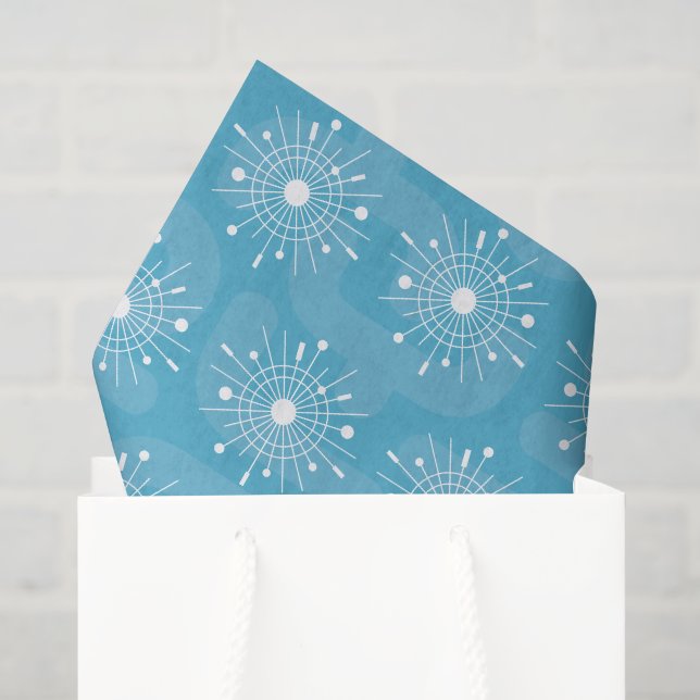 Moderne Weihnachtsschneeflocke Atomm Seidenpapier (Geschenktüte)