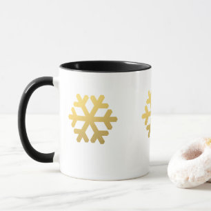 Moderne Weihnachtsschneekristalle Tasse