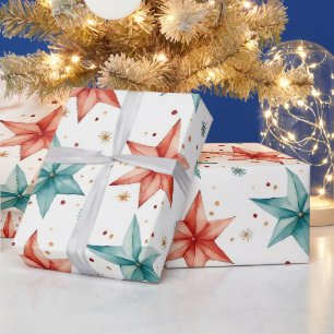 Moderne Weihnachtsstern-Ornamente Weihnachten Geschenkpapier