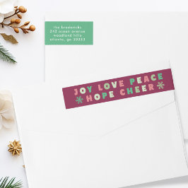 Moderne Weihnachtstypografie Joy Liebe Peace Hope