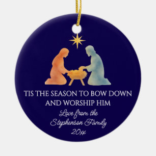 Moderne WEIHNACHTSZEIT Familienfoto Weihnachten Keramik Ornament