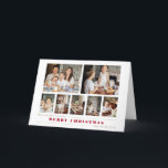 Moderne Weihnachtszeit mit mehreren Fotos Feiertagskarte<br><div class="desc">Moderne,  saubere,  vollständig anpassbare Ferienvorlage für mehrere Foto,  die zwei große und fünf kleine Foto mit drei Zeilen bearbeitbaren Text und optionalen Trennlinien auf der Vorderseite beherbergt. Die Innenwände bieten mehr Bildvorlagen und anpassbare Textfelder.</div>