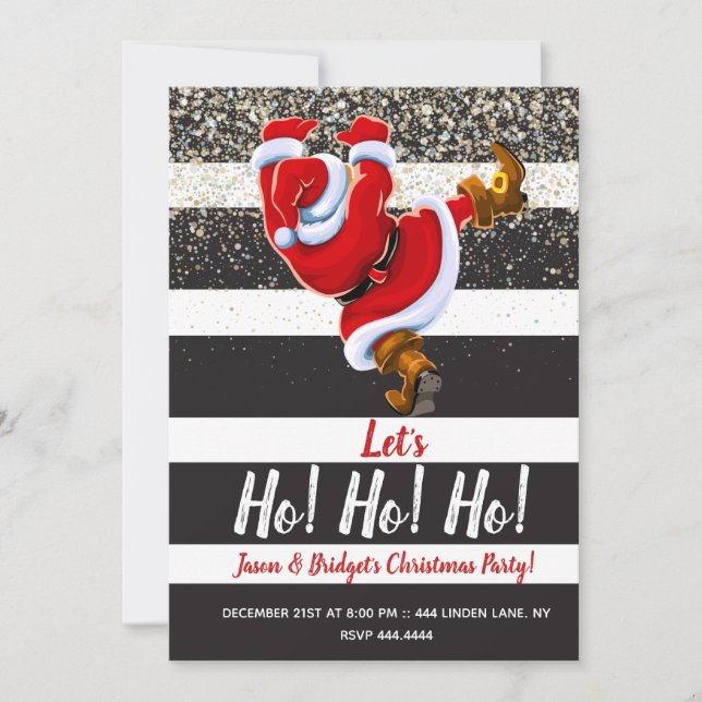 Moderne Weihnachtszeit-Party Einladungen (Vorderseite)