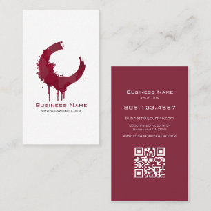 Moderne Wein-Strudel-Editable-QR-Code Visitenkarte