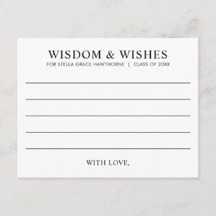 Moderne Weisheit für Absolventen Begleitkarte