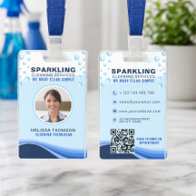 Moderne weiße blaue professionelle Reinigungsdiens