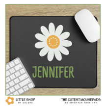 Moderne weiße Daisy-Monogramm