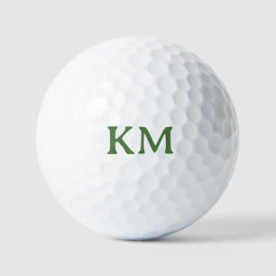 Moderne weiße Farbe Initialen des Fern-Leaf-Mono Golfball
