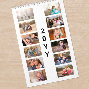 Moderne weiße Fotohülle Kalender