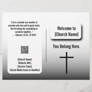 Moderne weiße Gradienten-Kirchenmitteilung Flyer